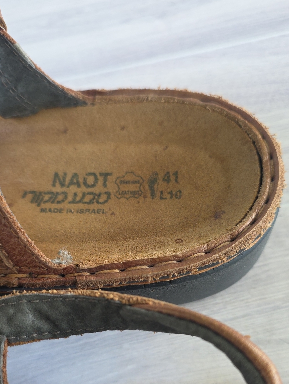 Naot Boho Granola Womens Leather Flat Strappy Walking Comfort Sandals Brown 10 - Picture 7 of 13